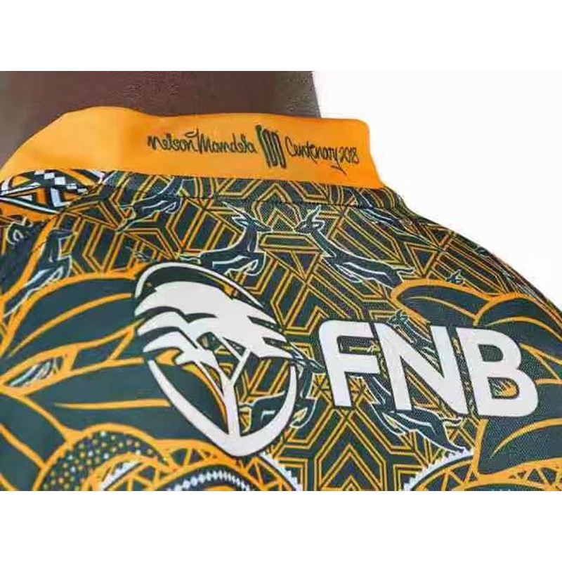 South African 2019 Springboks 7s Sports Team Rugby Jersey,100th Anniversary Edition Jersey New Fabric Rugby Jersey 