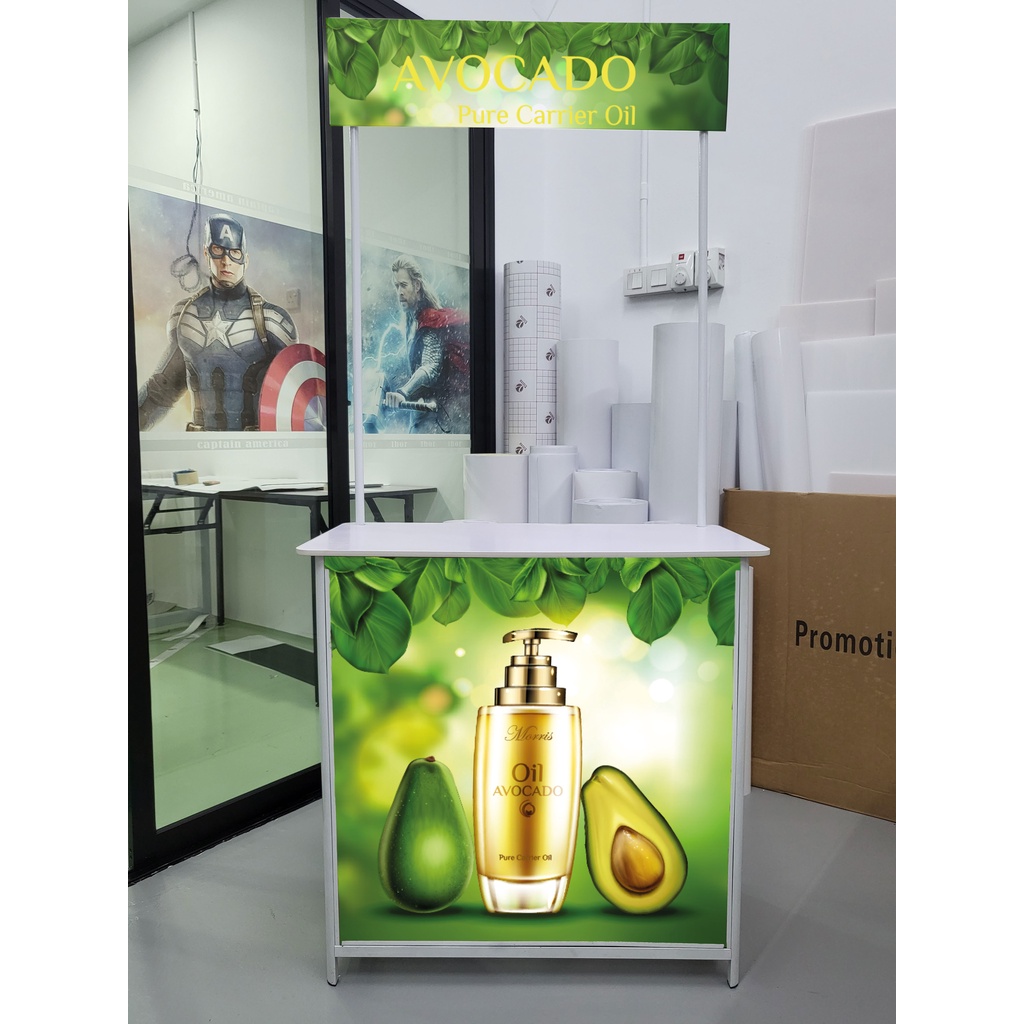 Metal Promotion Table/ Sampling Booth/ Portable Booth (Ready Stock Fast Delivery - PACK IN CARTON BOX)