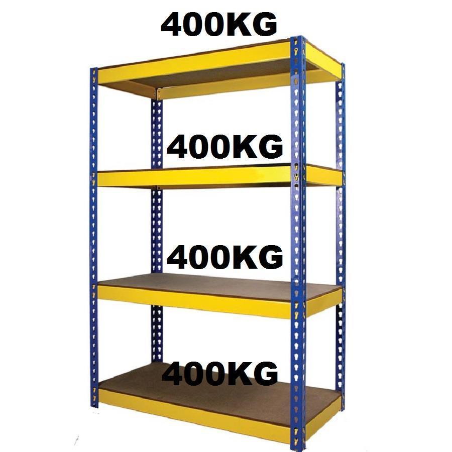 Yellow Blue Boltless Rack rak  store barangan steel rack 