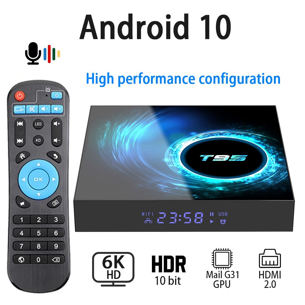 Us Plug T95 Android 10 0 Tv Box 6k 4k 1080p Youtube Netflix H616 Quad Core Smart Tv Movie Box 4gb 32gb H 265 Wifi 2 4g Android Box Tv Boxes Media Player Set Top