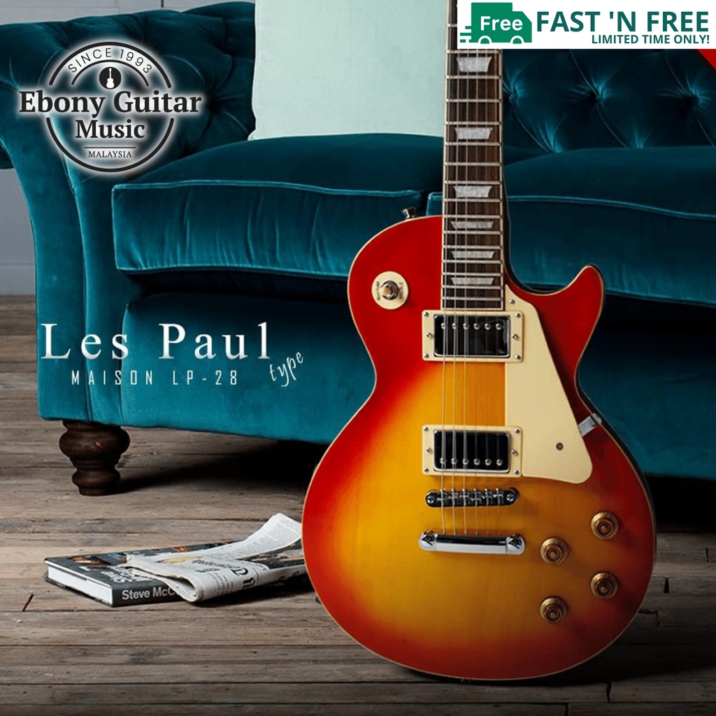 Maison Les Paul Electric Guitar Package Set Shopee Malaysia