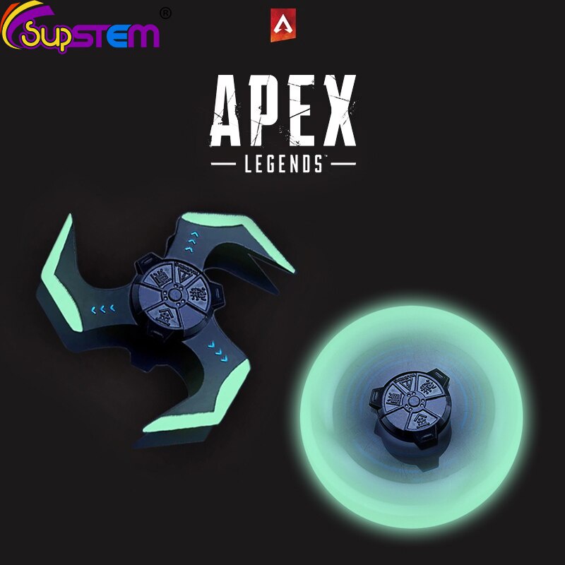 Luminous Apex Fidget Spinner Toys Alloy Apex Legends Arc Stat Spinning Gryo Toys Weapons Hand Spinner Toys For Adults Children