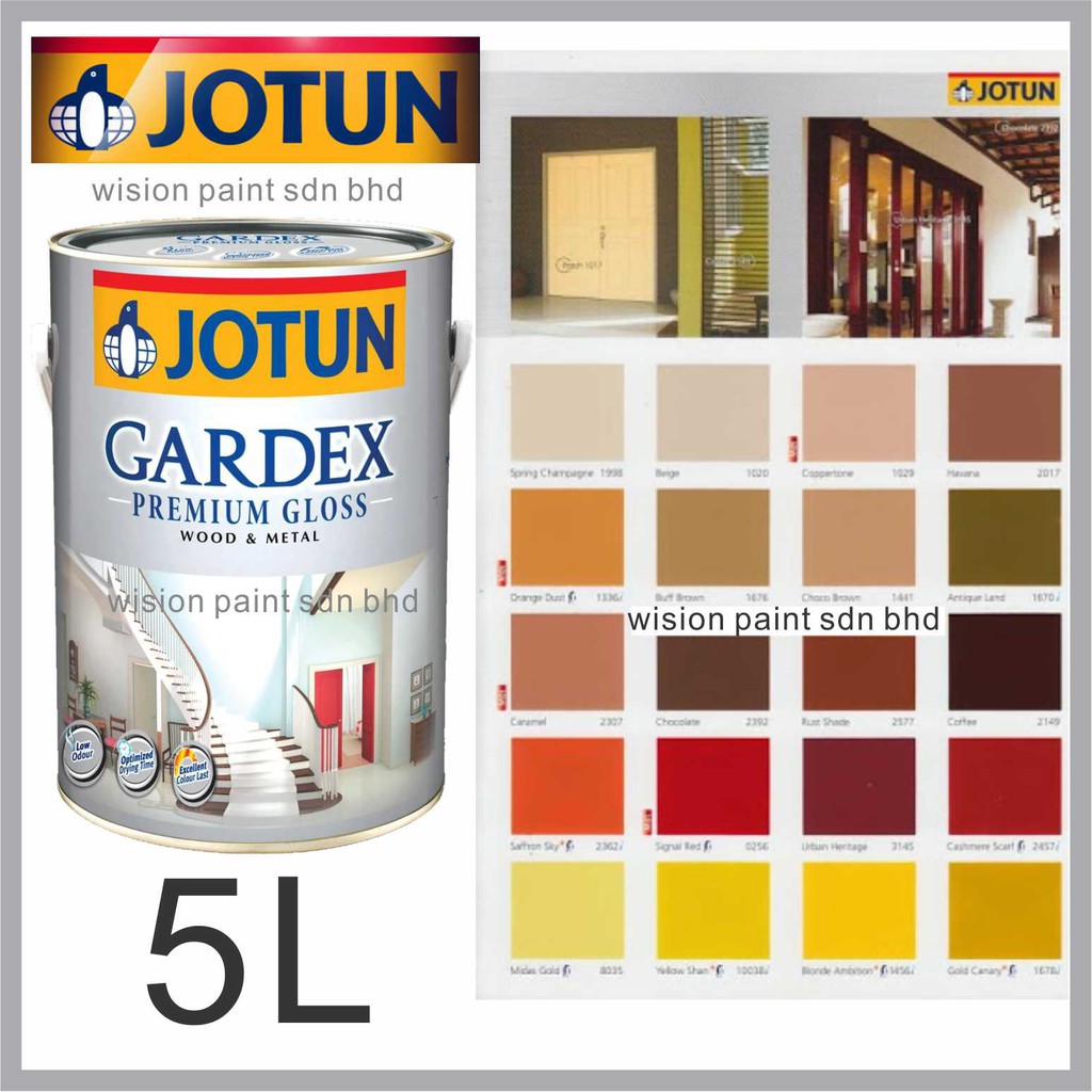 5L ( 5 LITER ) Jotun Paint Gardex Premium Gloss Wood & Metal / WPC 2 Shopee Malaysia