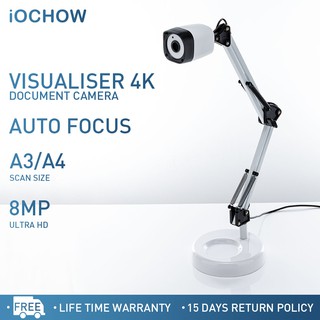 iOCHOW Z3 Document Camera 8 Mega HD Resolution Overhead Webcam Projector Visualizer Interactive Whiteboard
