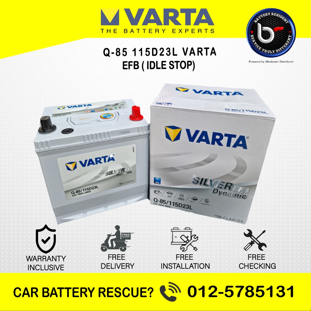 Q85 115D23L Varta SIlver EFB Dynamic Start & Stop Engine (Idle) Car
