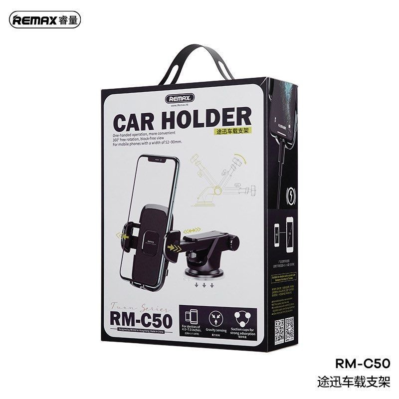READY STOCK Original Remax Tuxn Series Car Holder RM-C50 360° Free Rotation with Strong Adsorption