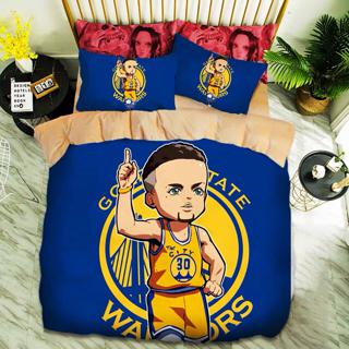 Nba Los Angles Lakers Warriors Stephen Curry Design Quality Comfortable Bedding Set Bed Sheet Comforter Pillow Case Shopee Malaysia