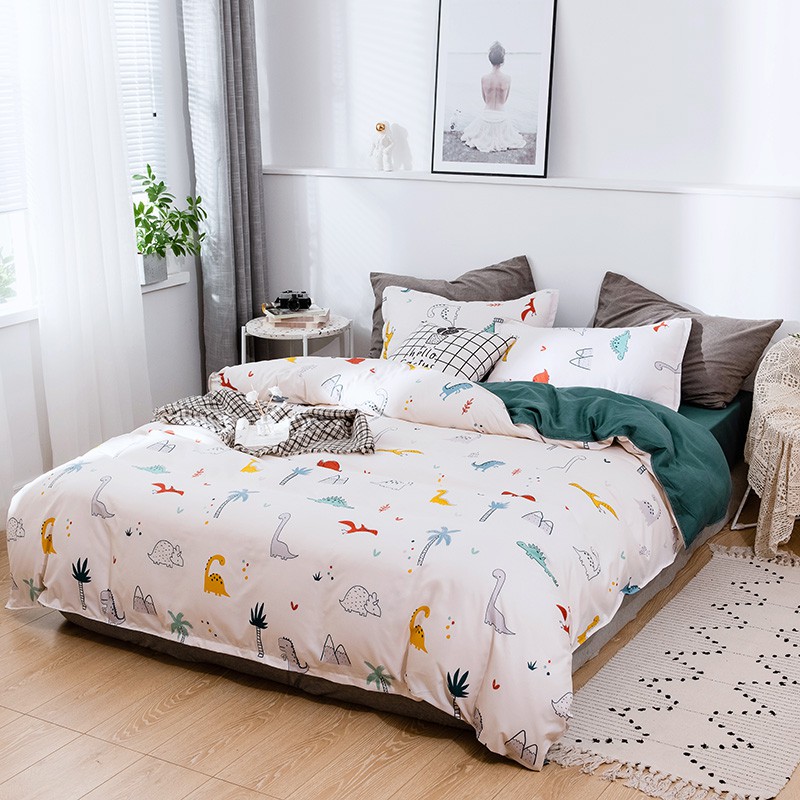 Dinosaur 3/4in1 Bedding Set Bedsheet Flatsheet Pillowcase ...