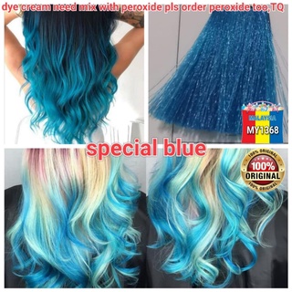 🔥ReadyStock🔥Saloon Professional Hair Color Dye Cream 100ml blue dye /ash  blue /sky blue /blue green /蓝青色染发 | Shopee Malaysia