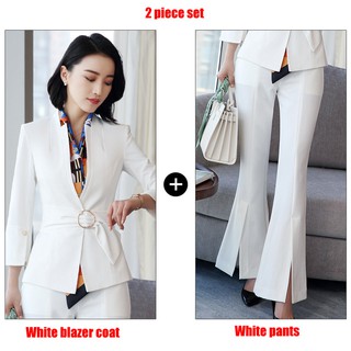 all white pants suit