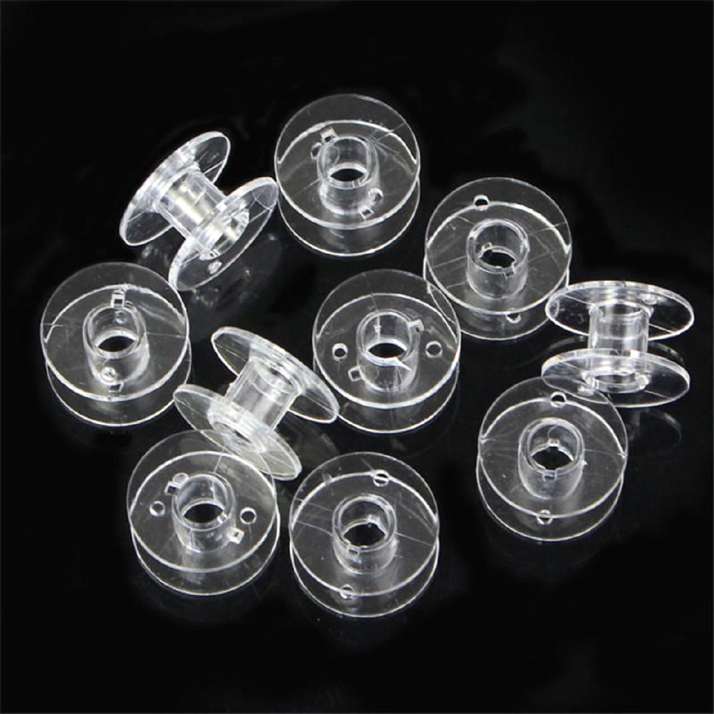 20x Clear Bobbin Sewing Machine Plastic Spools Box For Thread Brother Singer 