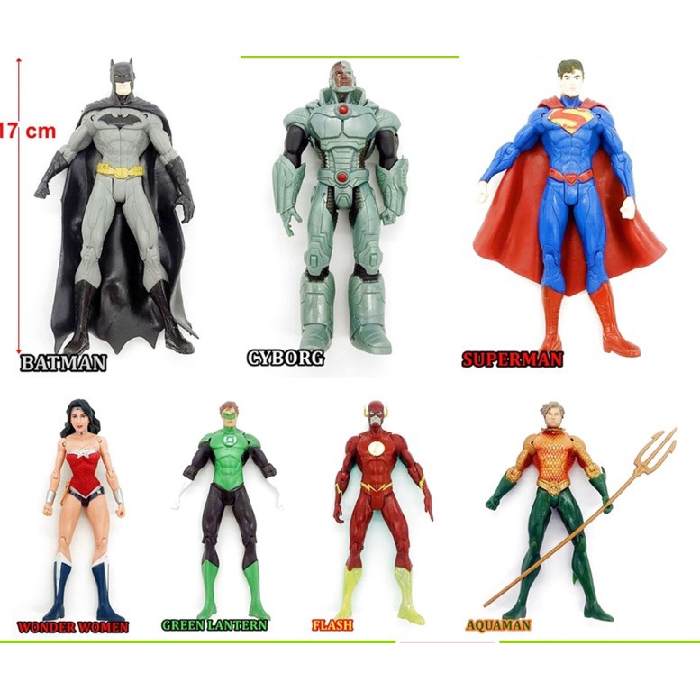 Superhero Justice League Toys Action Figure Mainan Murah Flash Batman ...