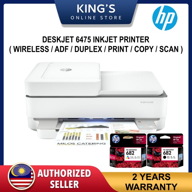 Hp Deskjet Plus Ink Advantage 6475 All In One Printer Wireless Adf Duplex Print Copy 5151