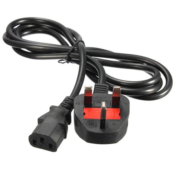3 Pin Power 5A To IEC C13 Kettle Lead Cable for PC Monitor TV UK Plug