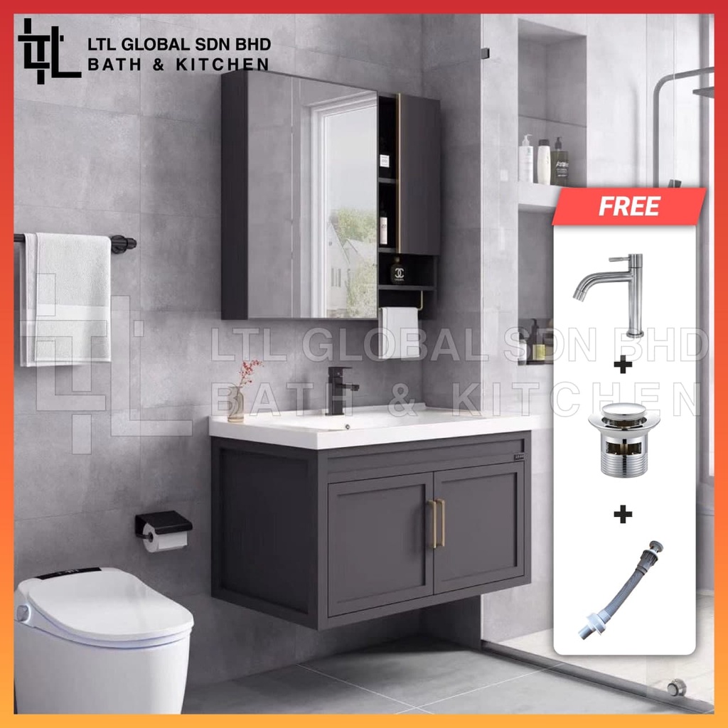 CORRO Modern Design Bathroom Basin Cabinet Aluminium Basin Cabinet Wash ...