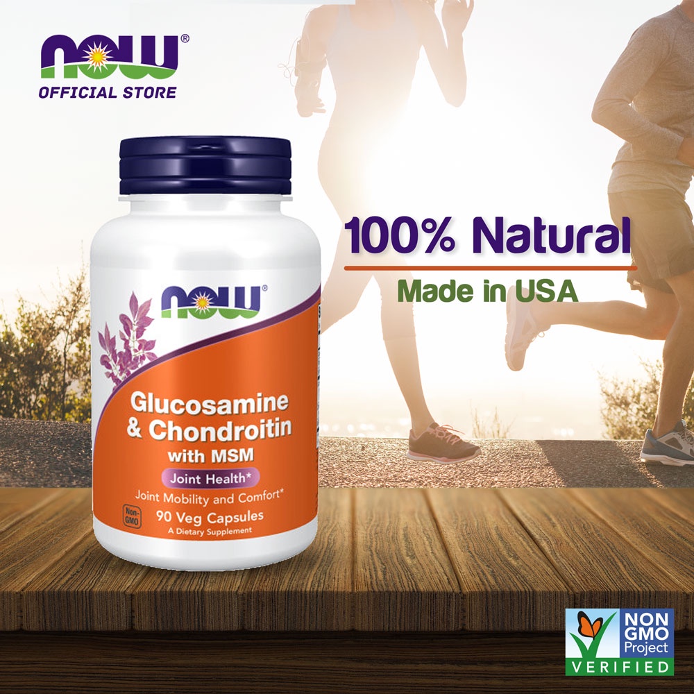 NOW Supplements, Glucosamine & Chondroitin with MSM, Joint Health