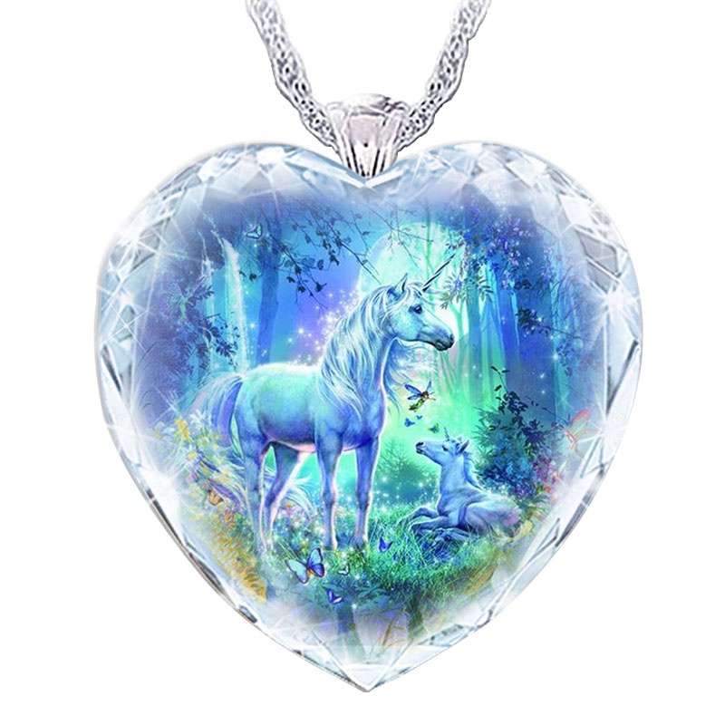 Unicorn Crystal Women's Pendant Necklace / Fashion Jewelry Accessories