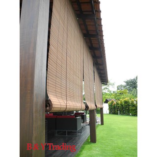 Bidai kayu meranti  wooden outdoor blinds  6 x 6 Shopee 