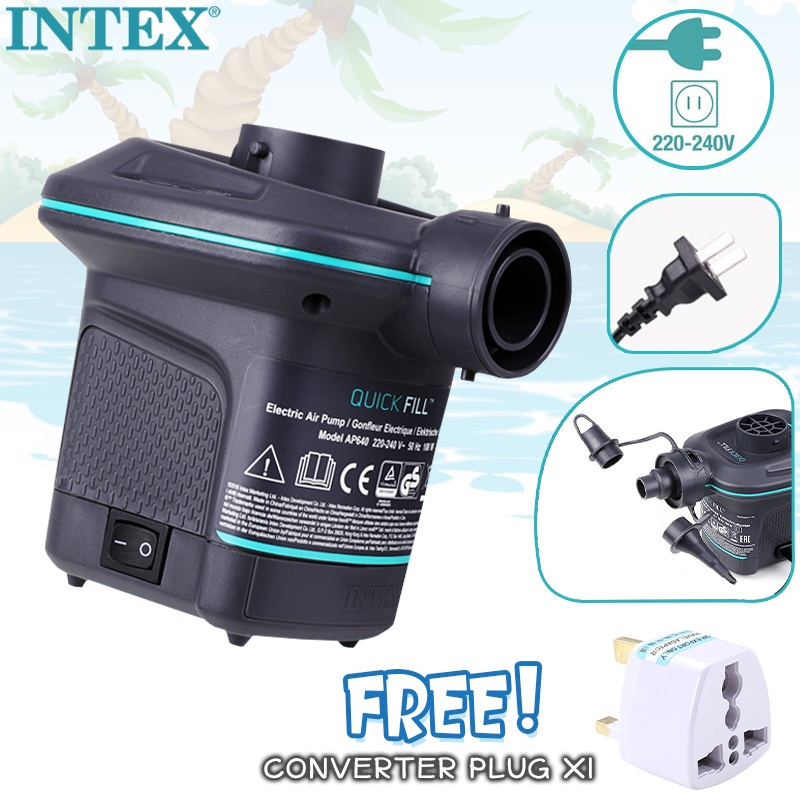 INTEX 66640 Quick Fill AC Electric Air Pump Inflatable Air Pump ...