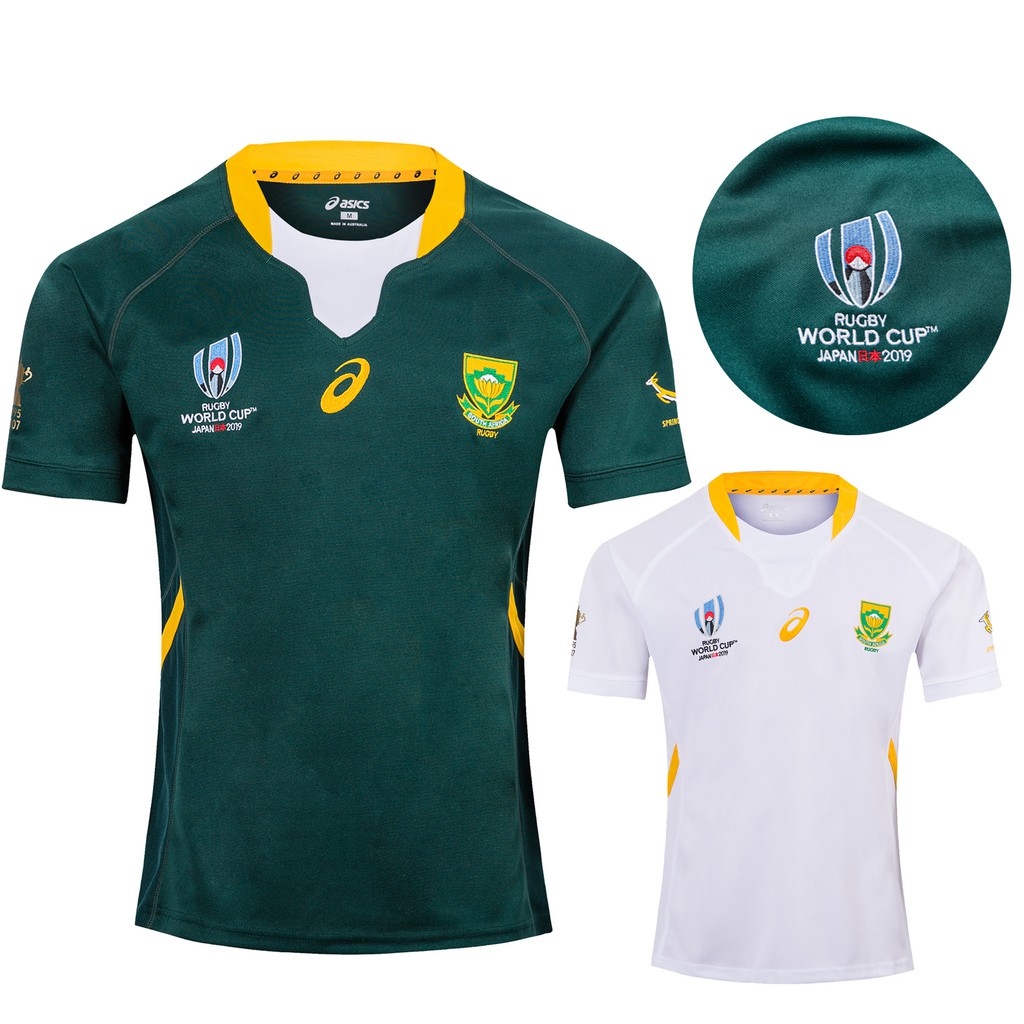 New 2019 South Africa Home/Away Rugby Jersey Adult Short sleeve Football Shirt 