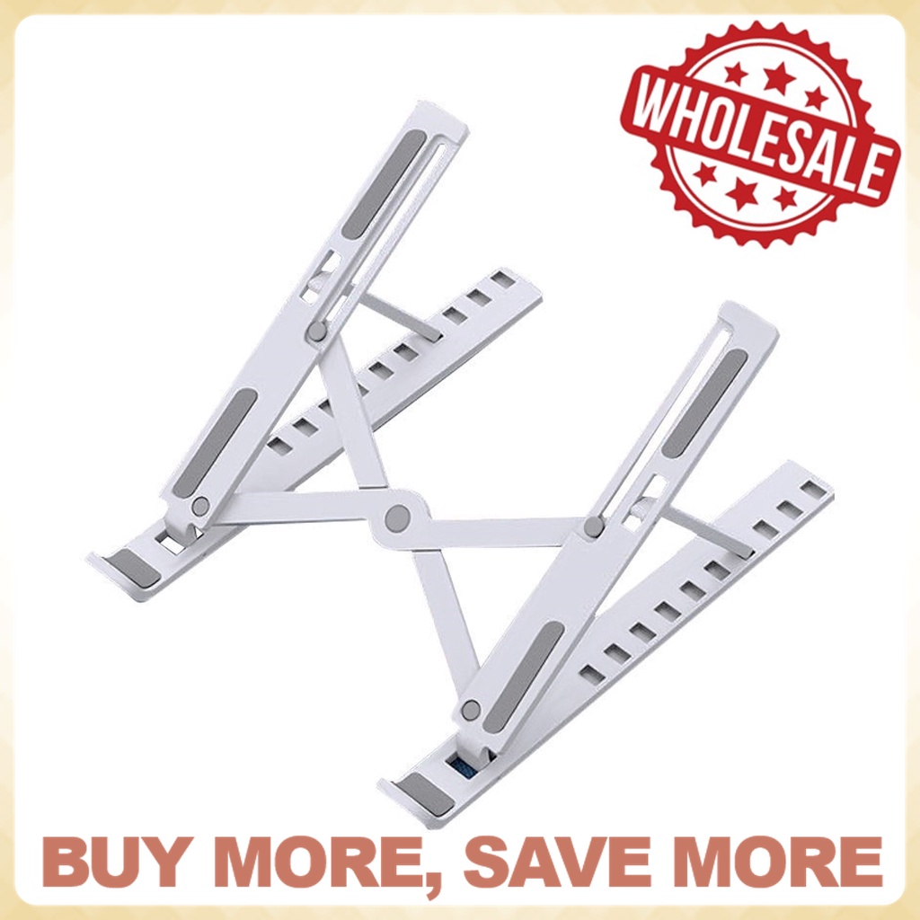 [Ready stock] Laptop Stand Adjustable Height Foldable Non-Slip Desktop Notebook Holder ABS/ Aluminum for Macbook