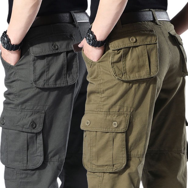 saferido streetwear men outfits Hong Kong Style Functional Multi-Pocket Overalls Men's American Casual Ins High Street Spring and Autumn Boys Wide Leg Denim