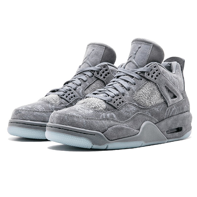 gray and black jordan 4