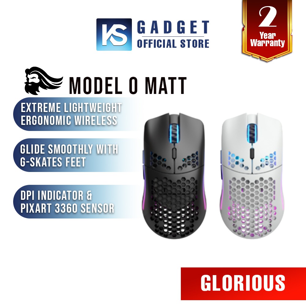 Ready Stock Glorious Model O Wireless Gaming Mouse Model O Minus Wireless Gaming Mouse Matte White Matte Black Shopee Malaysia