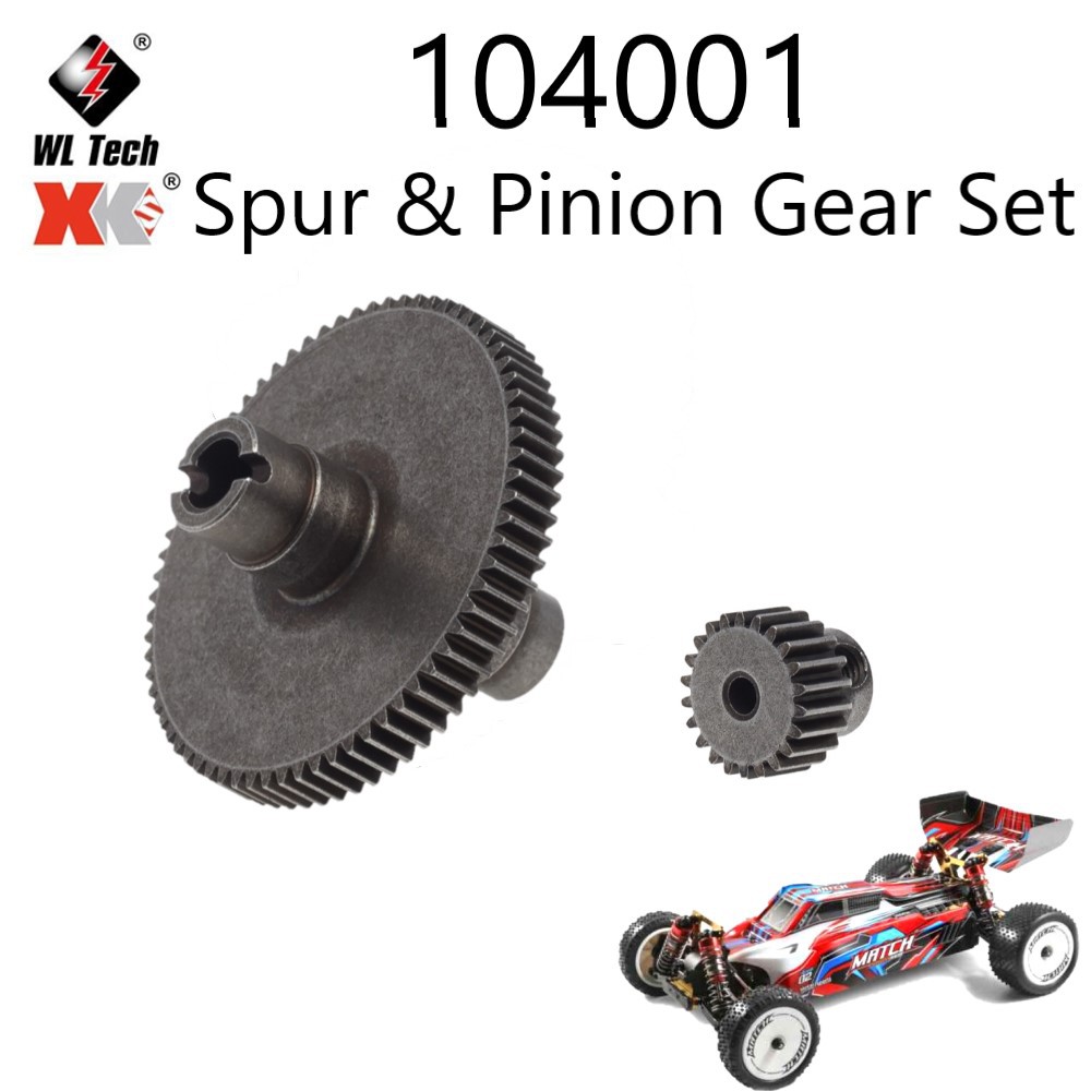 Metal Motor Gear Gearbox Gear Upgrade Parts for Wltoys 104001 1/10 RC Car Gears