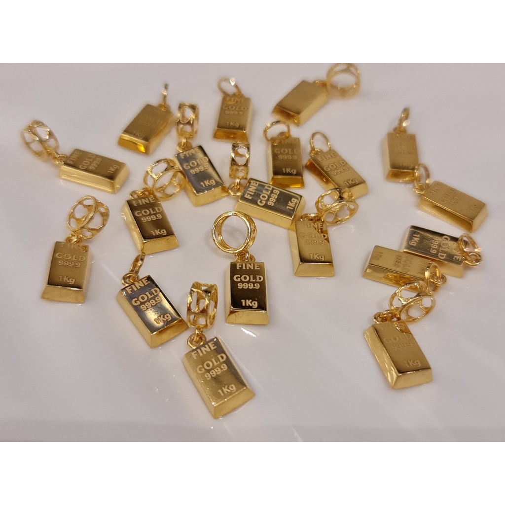 Gold Bar Pendant 916 Emas 22k Shopee Malaysia