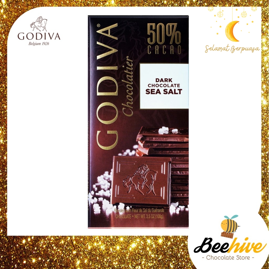 GODIVA 50 Dark Chocolate Sea Salt 100g [Exp 24 June 2021] Shopee