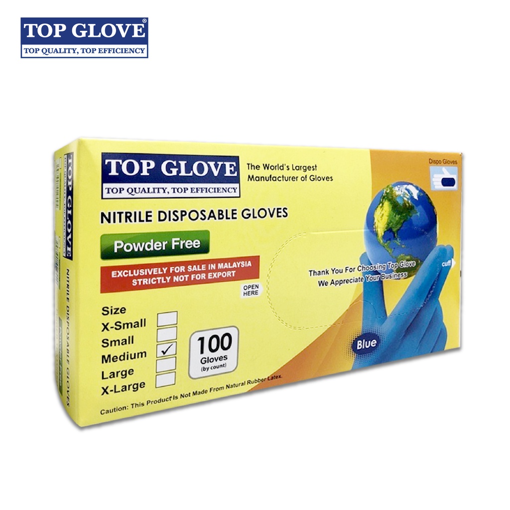 top glove powder free latex gloves