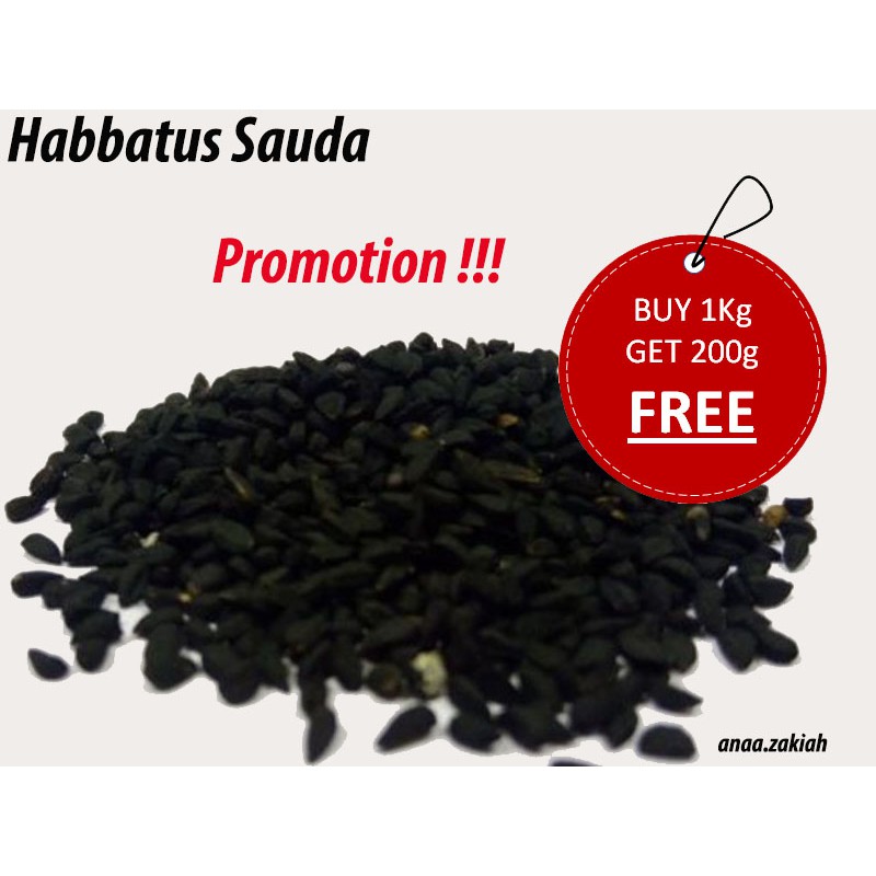 200g Free 1kg Biji Habbatus Sauda Habbatussauda Black Seeds Kalonji Jintan Hitam Shopee Malaysia