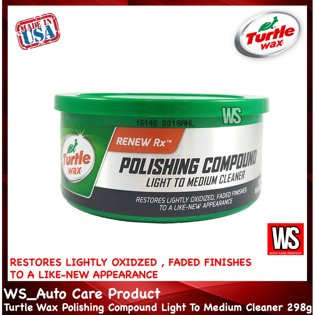 Turtle Wax Polishing Compound Light To Medium Cleaner 298g Shopee