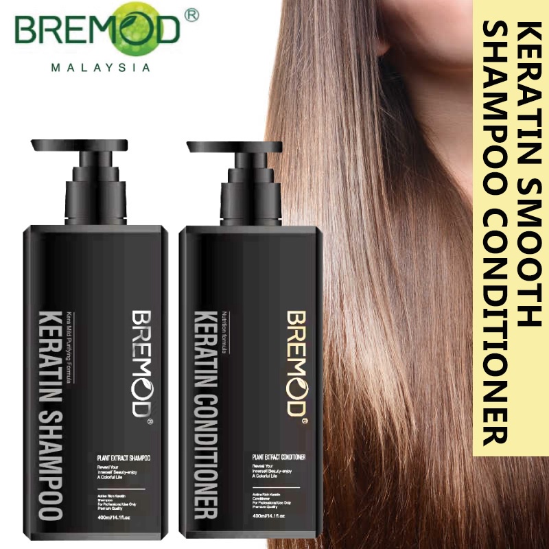 Bremod PROFESSIONAL Keratin Shampoo and Conditioner 400ml each Shopee