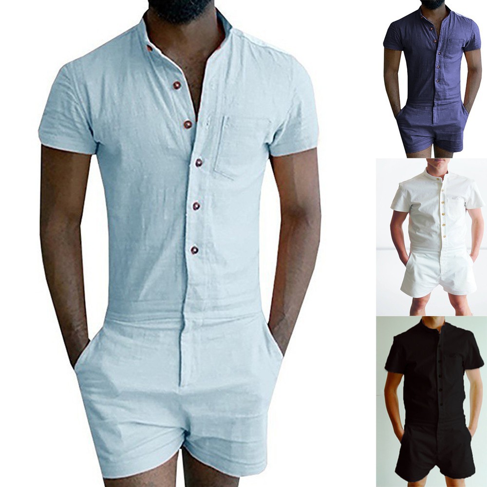 male jumpsuit shorts
