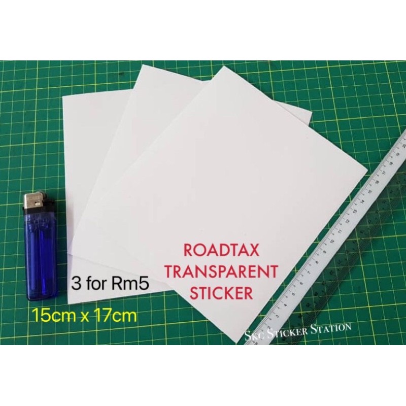  Sticker Cermin  Transparent Roadtax Stickers  Covers 