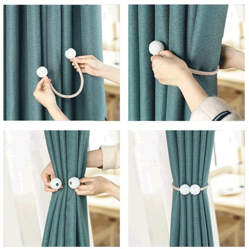 META 1 PC Large Pearl Magnetic Curtain Tie Buckle, Straps, Decorative 1073 Pengikat Kain Langsir