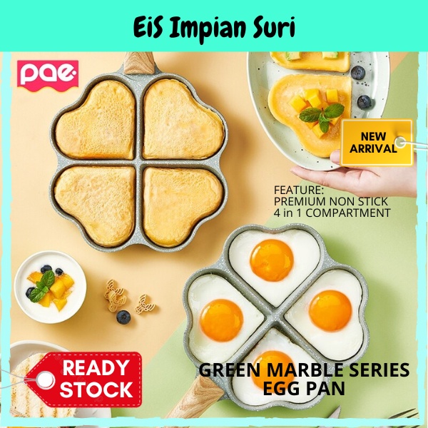 (Ready Stock!!) Royal EIS Non Stick Marble Love Egg Pan Frypan Kuali Telur Kuali Batu Mini Frypan Mini Pan Pancake Pan