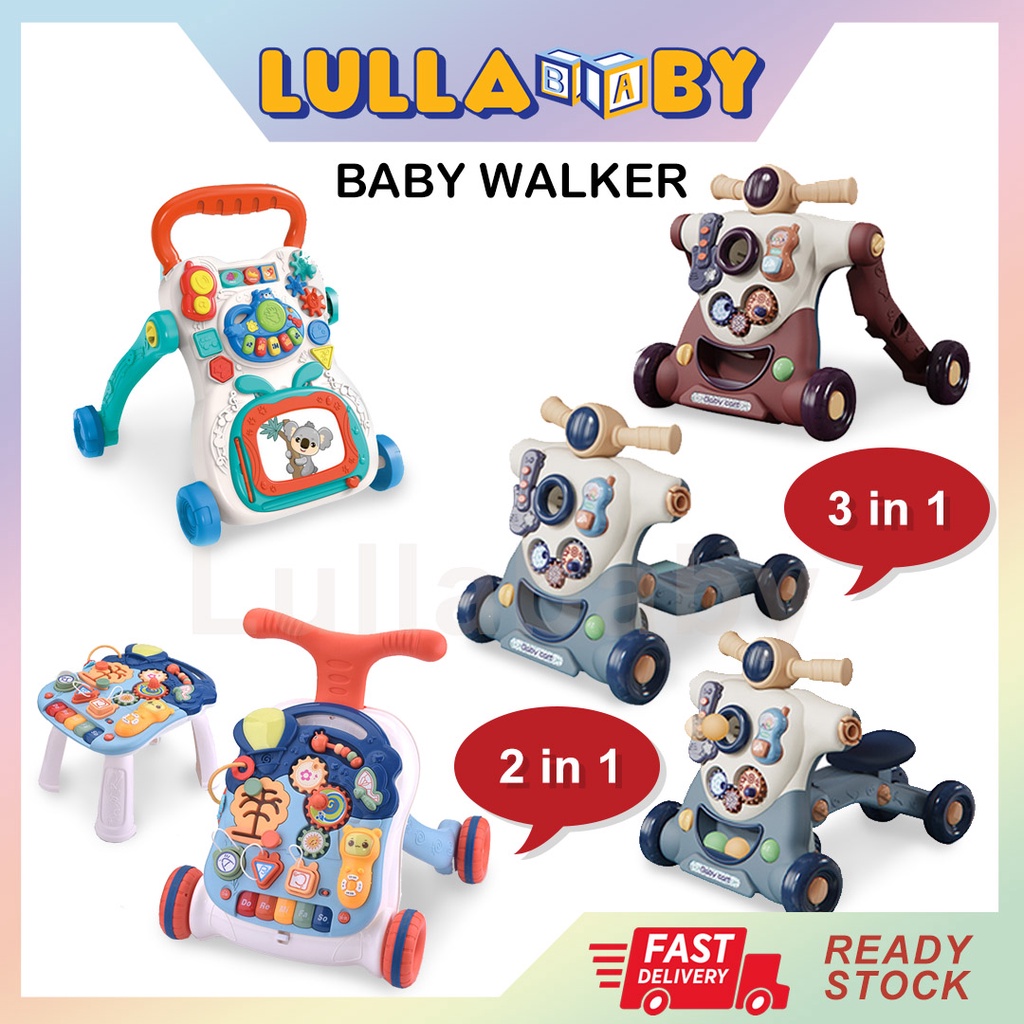 READY STOCK Musical Baby Walker Baby Walkers Learning Walker Baby Push Walker Music Toddler Walk Assistance
