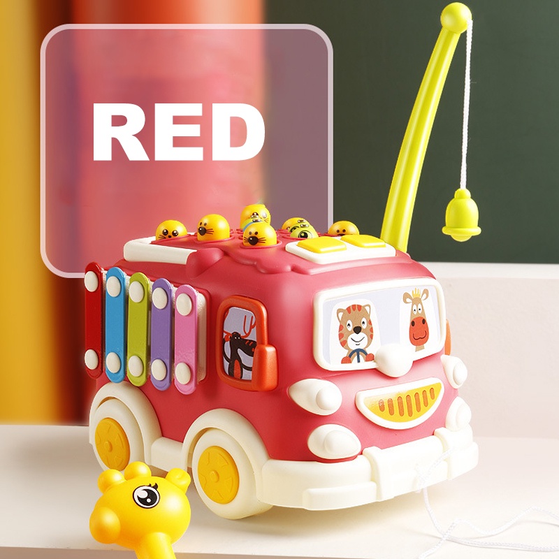 GDeal Childhood Education Parent Child Interactive Bus Car Baby Fishing Hamster Knocking Piano Toys