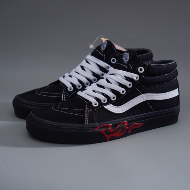 vans sk8 mid reissue flame