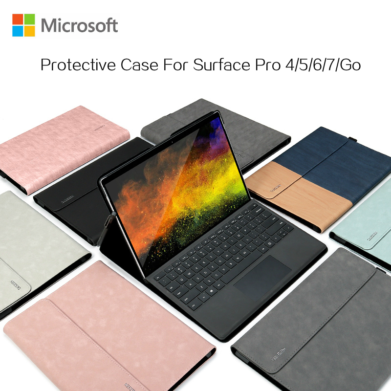 PU Leather Protective Tablet Laptop Case Cover MoKo Microsoft New Surface Pro 2017 / Pro 4 / Pro 3 12-Inch / Pro LTE 12.3 Inch Sleeve Bag with Surface Pen Holder BLACK for New Surface Pro 2017 / Pro 4 / Pro 3 / Pro LTE 12.3 Inch and more 