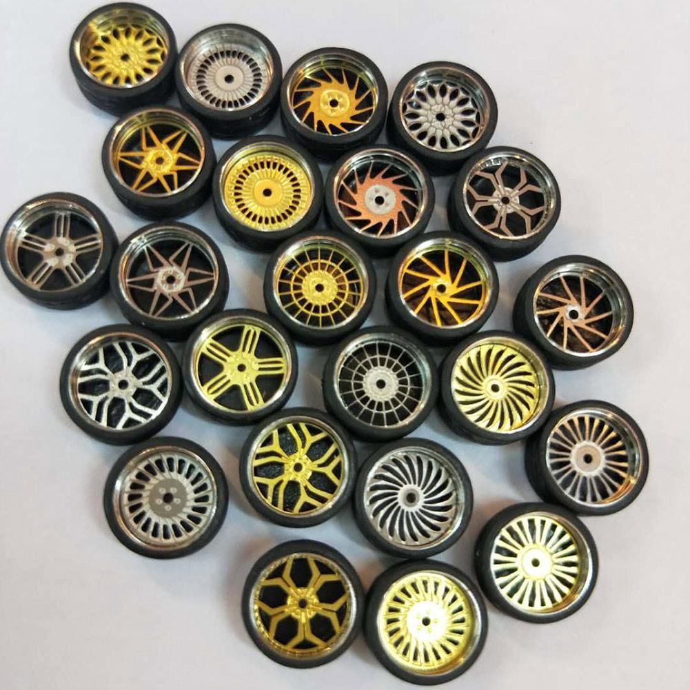 1/64 Scale Alloy Wheels Custom Hot Wheels, Matchbox,Tomy, Rubber