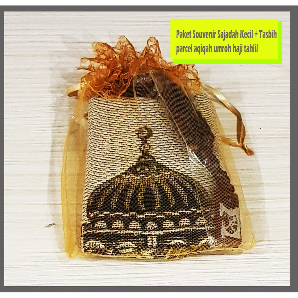 Souvenir Package Small Prayer Mat+Tasbih parcel aqiqah Umrah Hajj