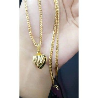 EMAS KOREA RANTAI LEHER LIPAN  PENDANT LOVE Shopee Malaysia