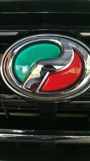 Perodua Alza Axia Viva Bezza Kelisa Myvi Red & Green Logo 