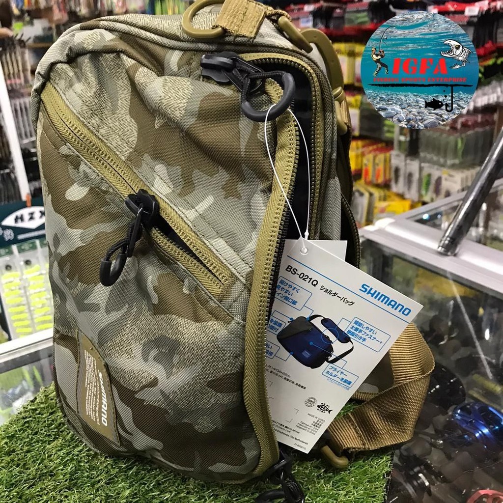 Shimano Shoulder Bag Bs 021q Camo Shopee Malaysia