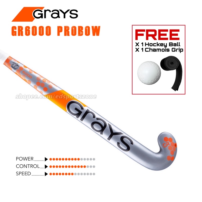 Grays GR6000 Probow Composite Carbon Hockey Stick Kayu Hoki Komposit