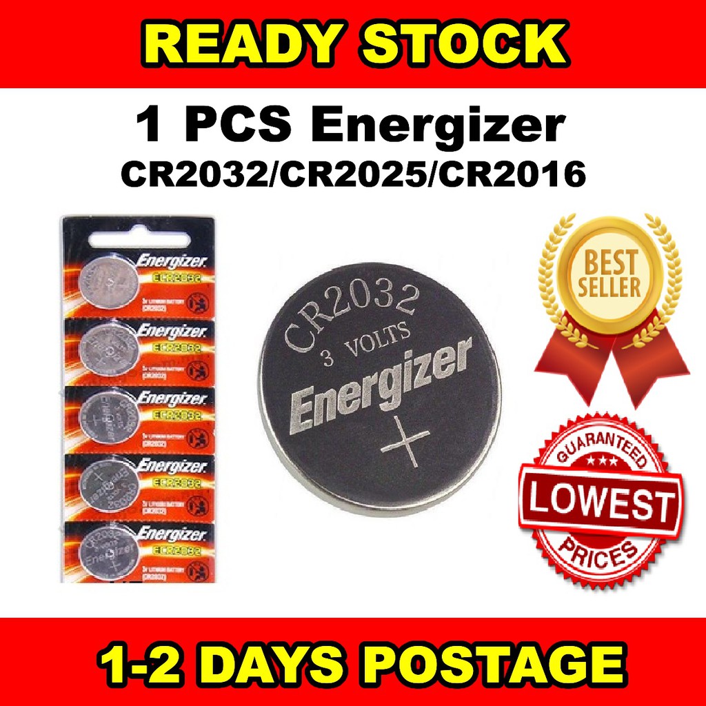 Energizer 1 PCS CR2032 CR2025 CR2016 Battery 3V Lithium Shopee Malaysia